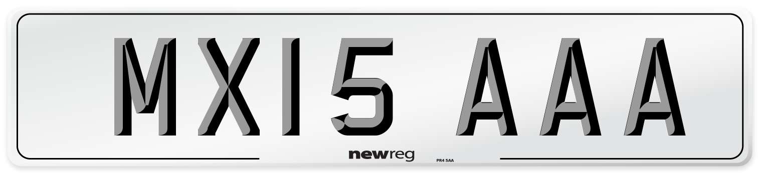 MX15 AAA Number Plate from New Reg